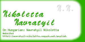 nikoletta navratyil business card